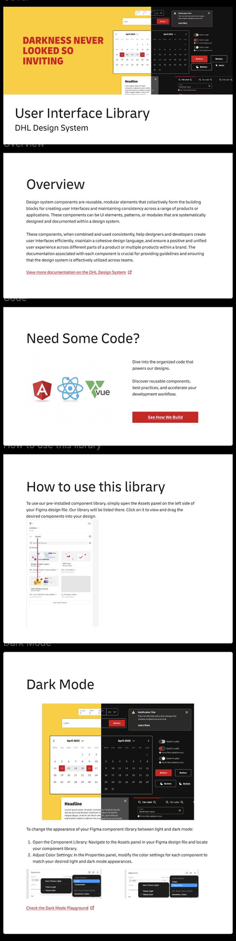DHL Scaled Design System components