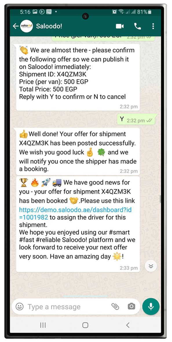 WhatsApp integration for Africa